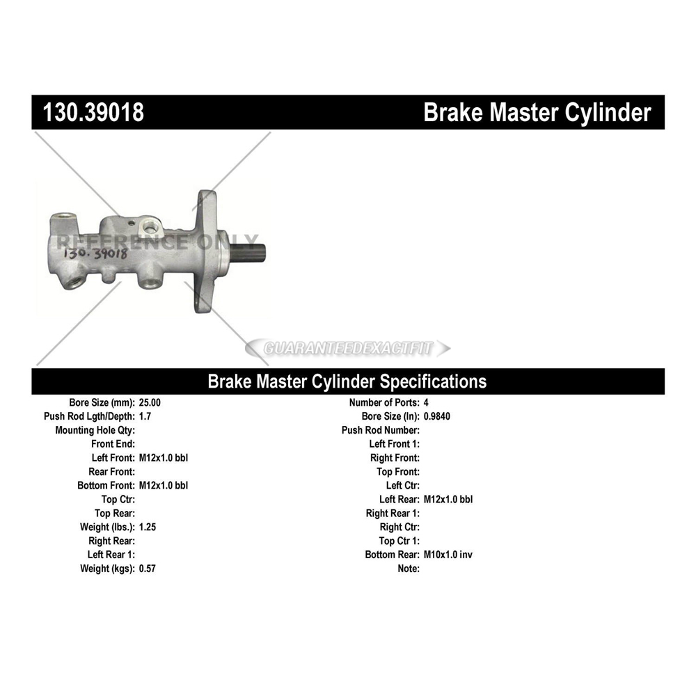 2000 Volvo S80 Brake Master Cylinder