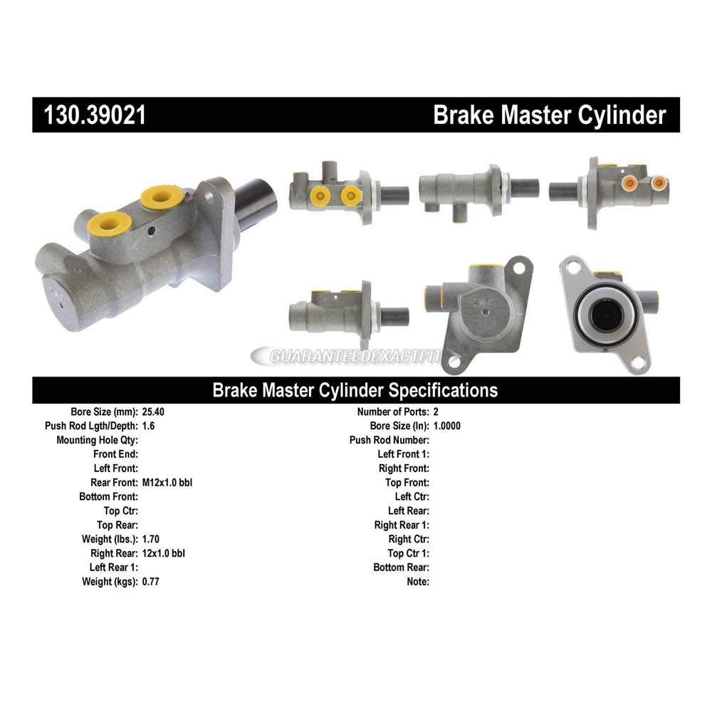 2012 Volvo S80 Brake Master Cylinder