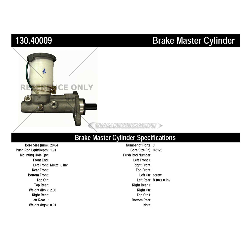 1990 Honda CRX Brake Master Cylinder