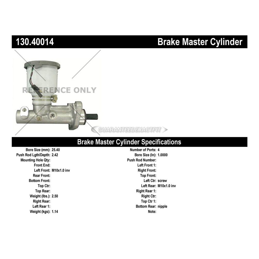 1992 Acura Integra Brake Master Cylinder