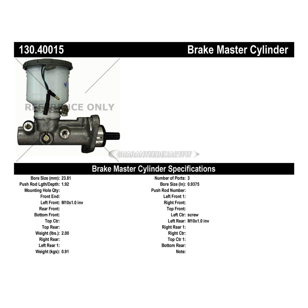 1992 Acura Integra Brake Master Cylinder