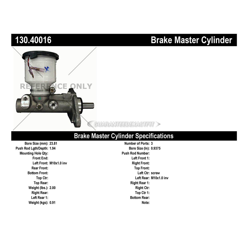 1991 Honda Civic Brake Master Cylinder