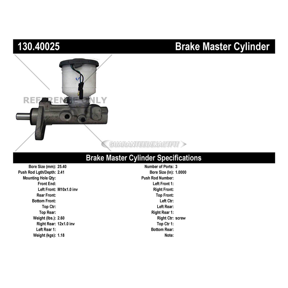 1995 Acura Integra Brake Master Cylinder
