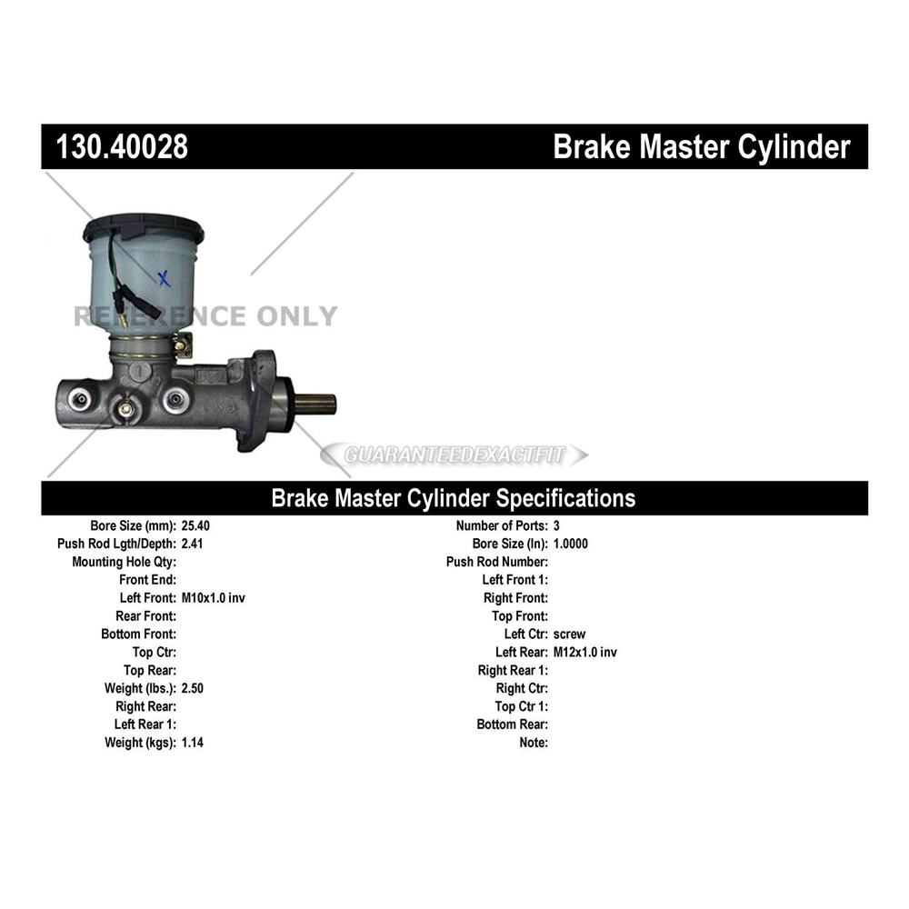 2000 Acura NSX Brake Master Cylinder