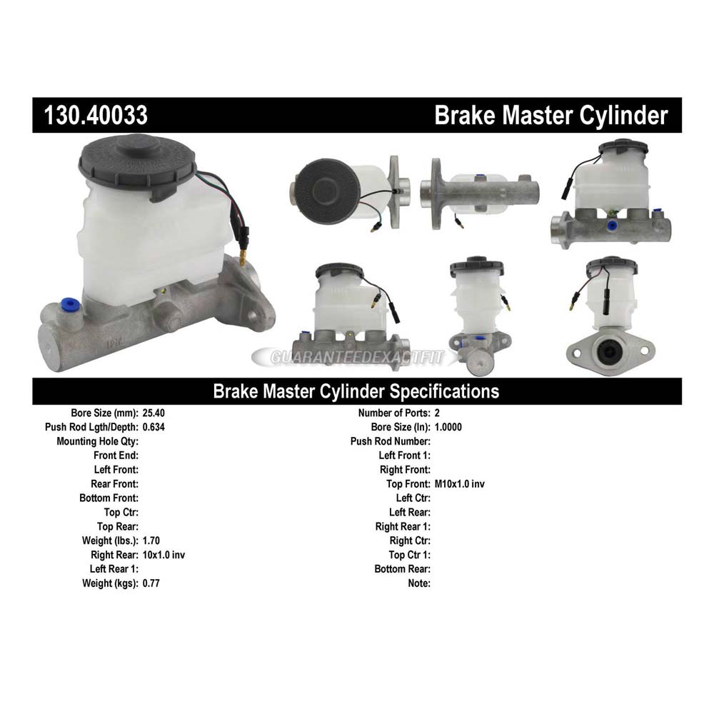 2000 Acura Integra Brake Master Cylinder
