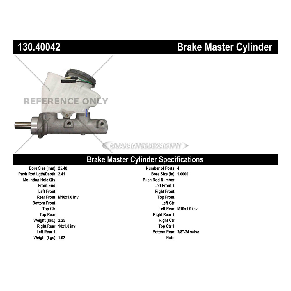 2000 Acura RL Brake Master Cylinder