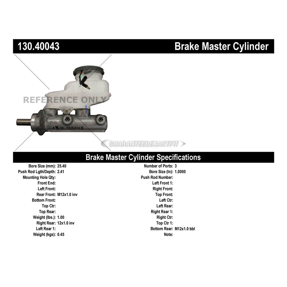2003 Acura CL Brake Master Cylinder