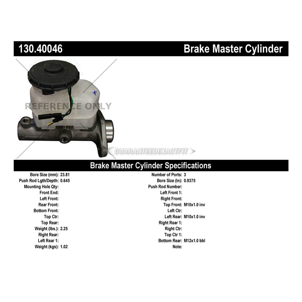 2000 Honda CR-V Brake Master Cylinder