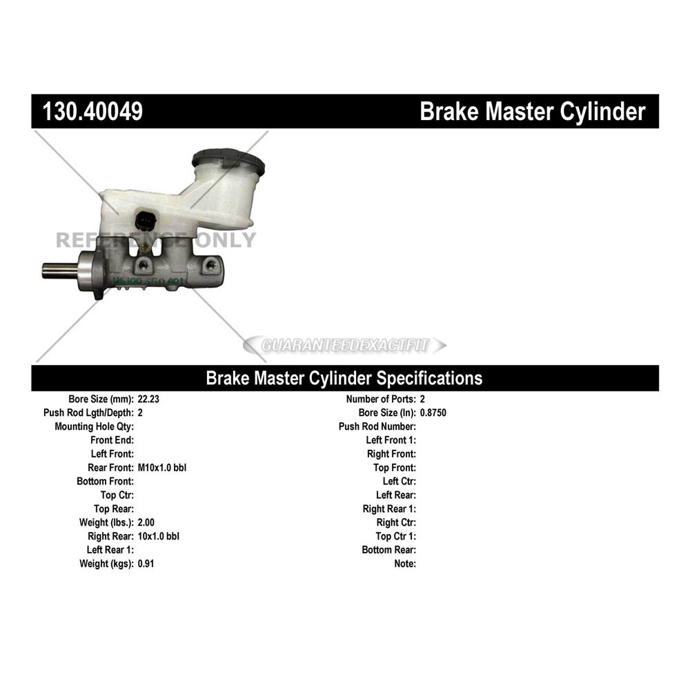 2004 Acura RSX Brake Master Cylinder