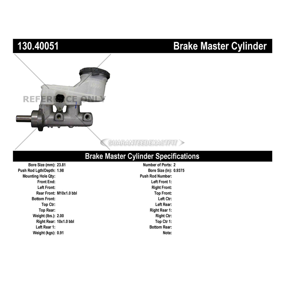 2003 Honda Element Brake Master Cylinder
