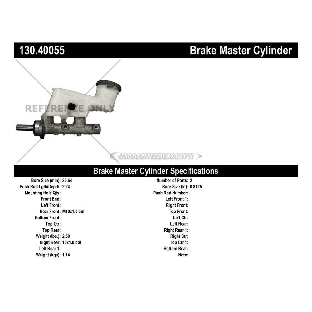 2003 Honda Accord Brake Master Cylinder