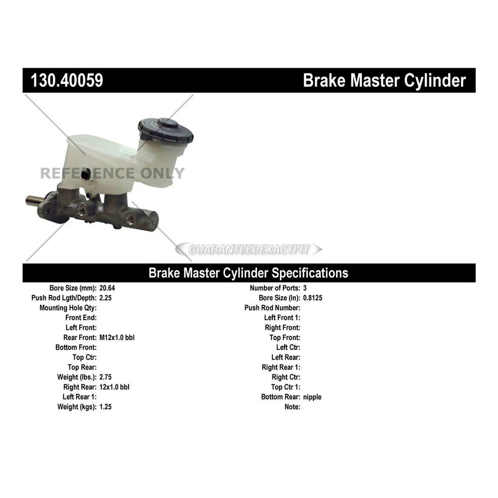 2007 Acura TL Brake Master Cylinder