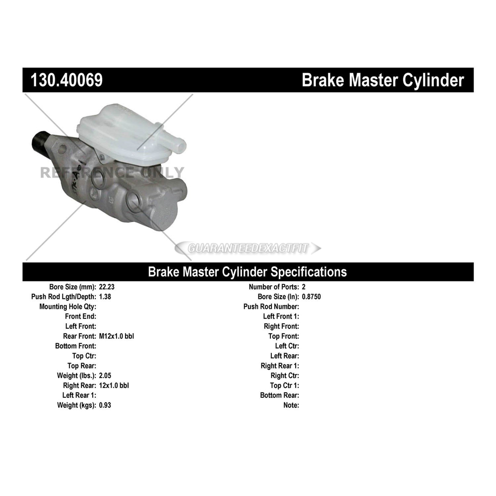 2012 Acura RDX Brake Master Cylinder