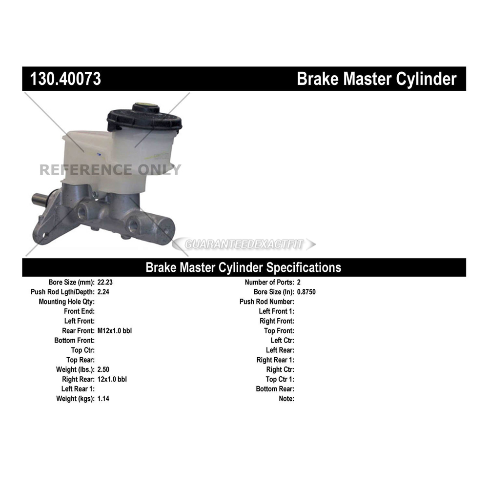 2012 Honda Pilot Brake Master Cylinder