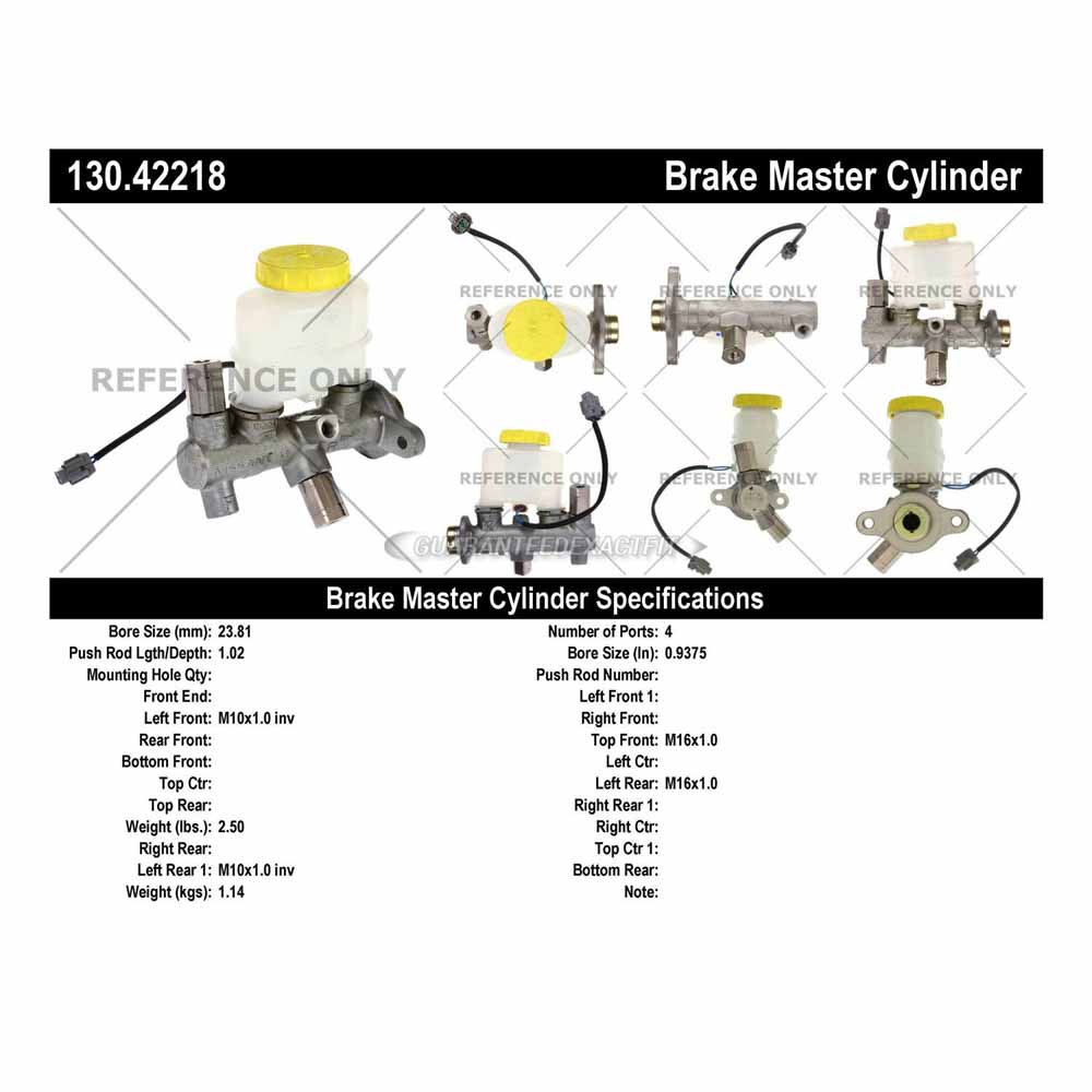2000 Nissan Sentra Brake Master Cylinder