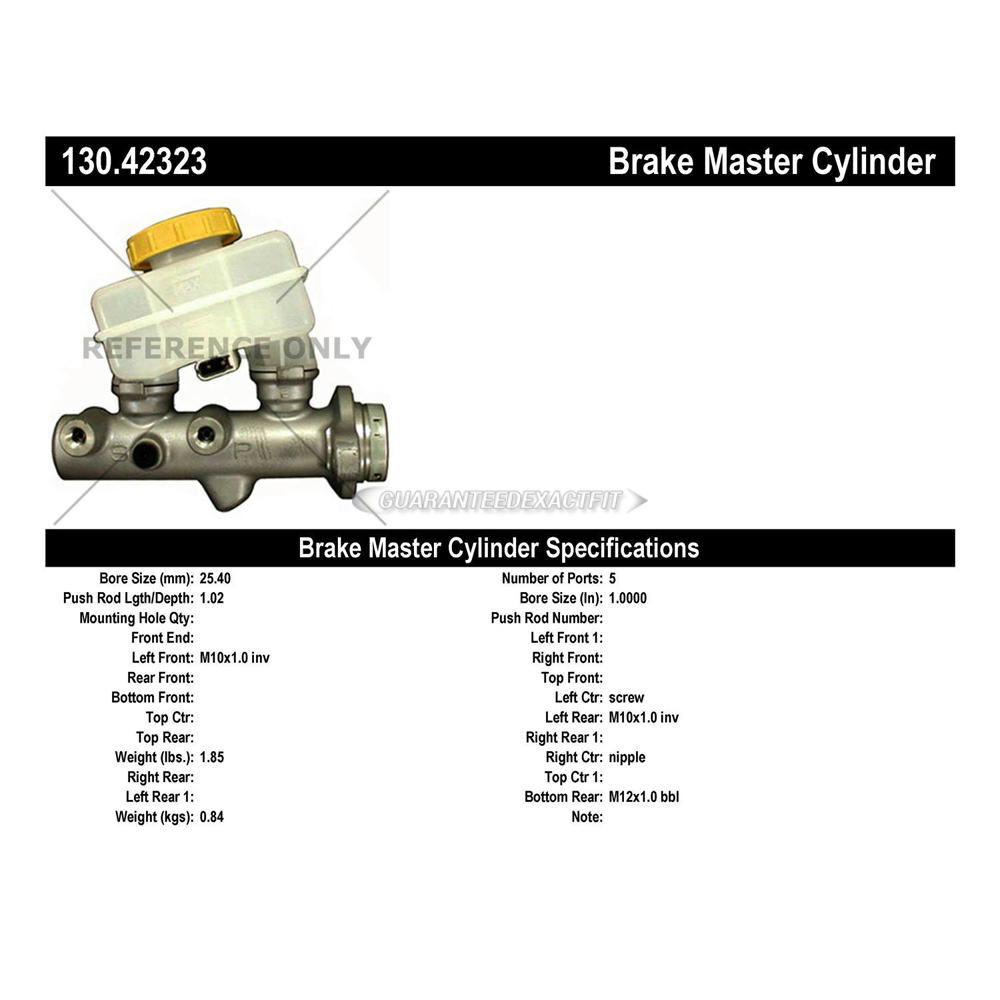 2003 Nissan Pathfinder Brake Master Cylinder
