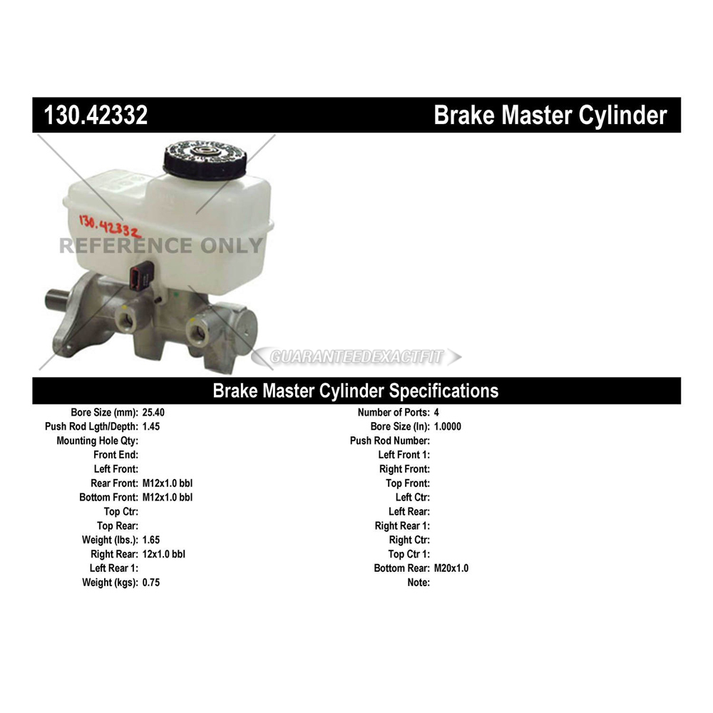 2008 Nissan Frontier Brake Master Cylinder