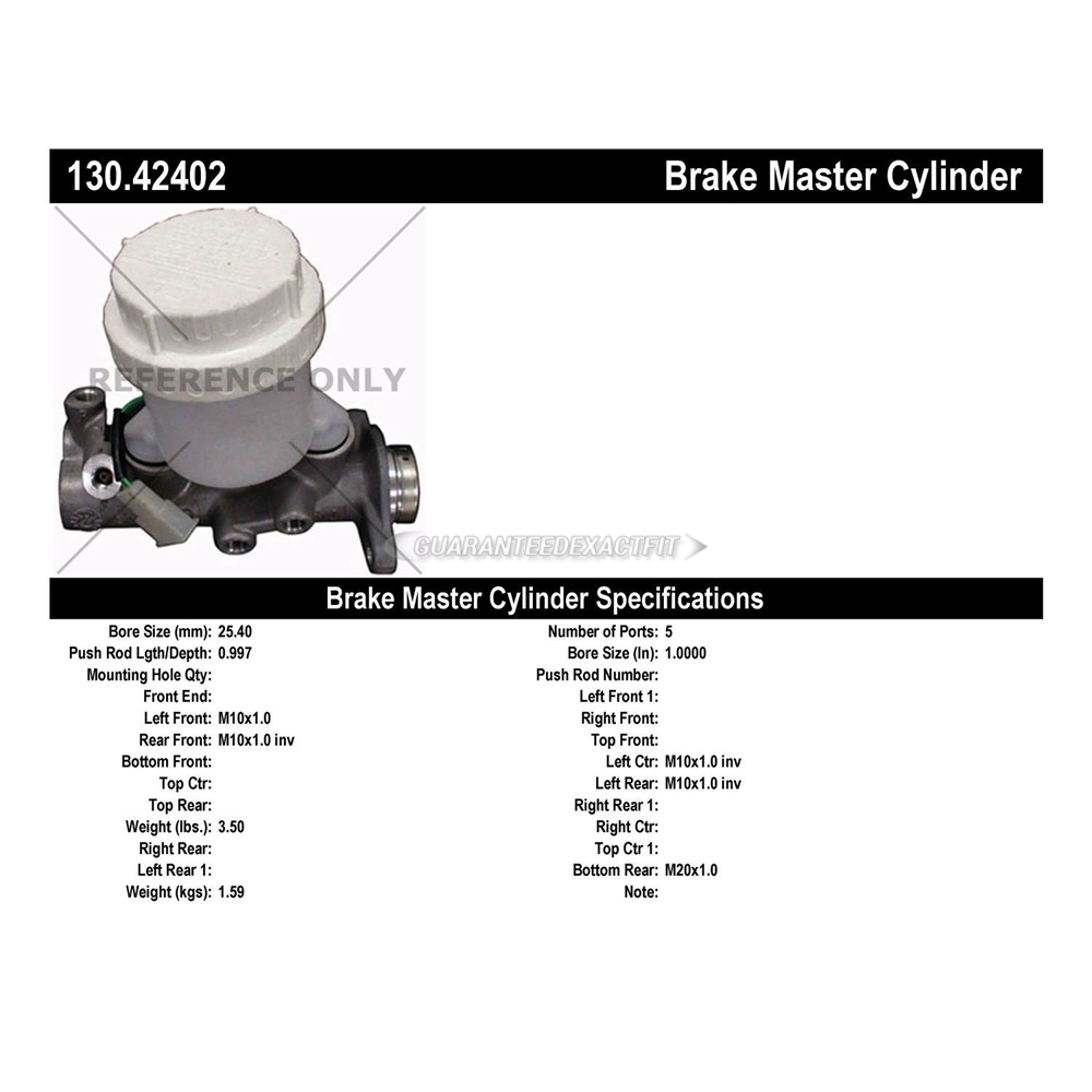 1987 Nissan Maxima Brake Master Cylinder