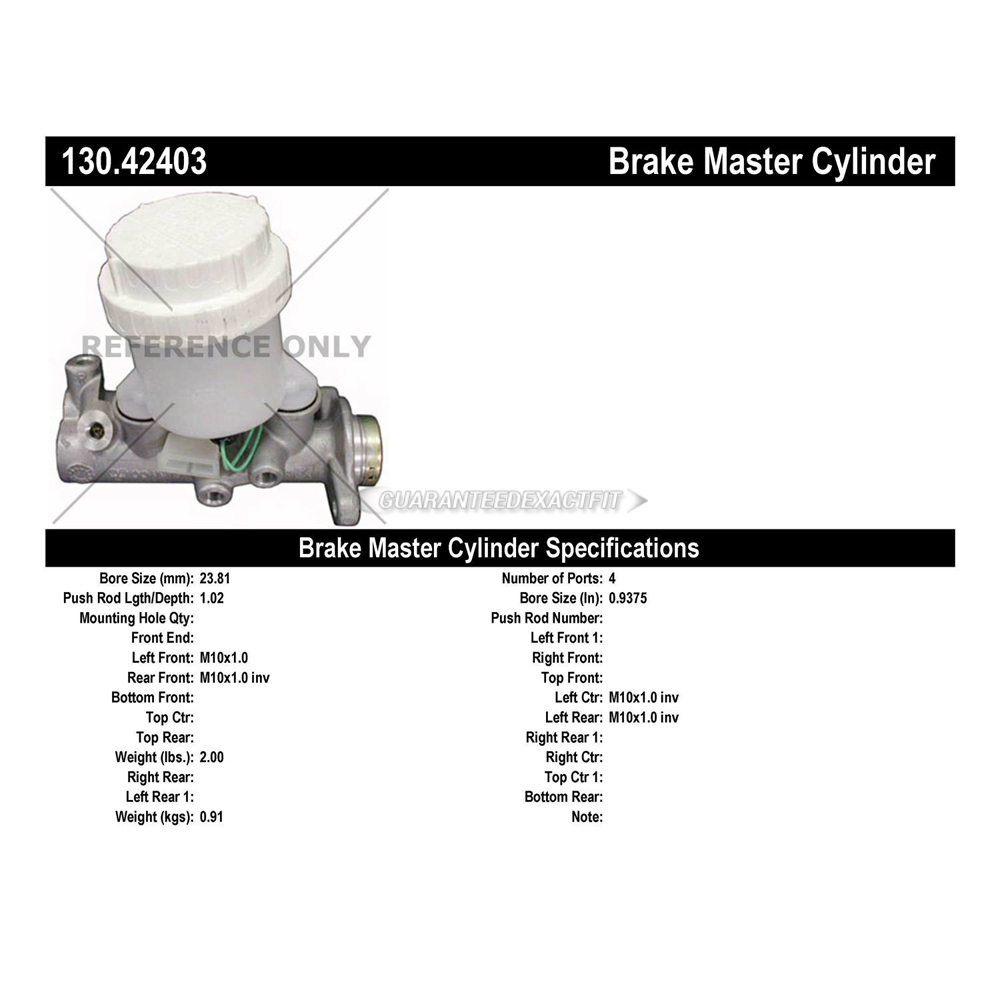 1990 Nissan Maxima Brake Master Cylinder