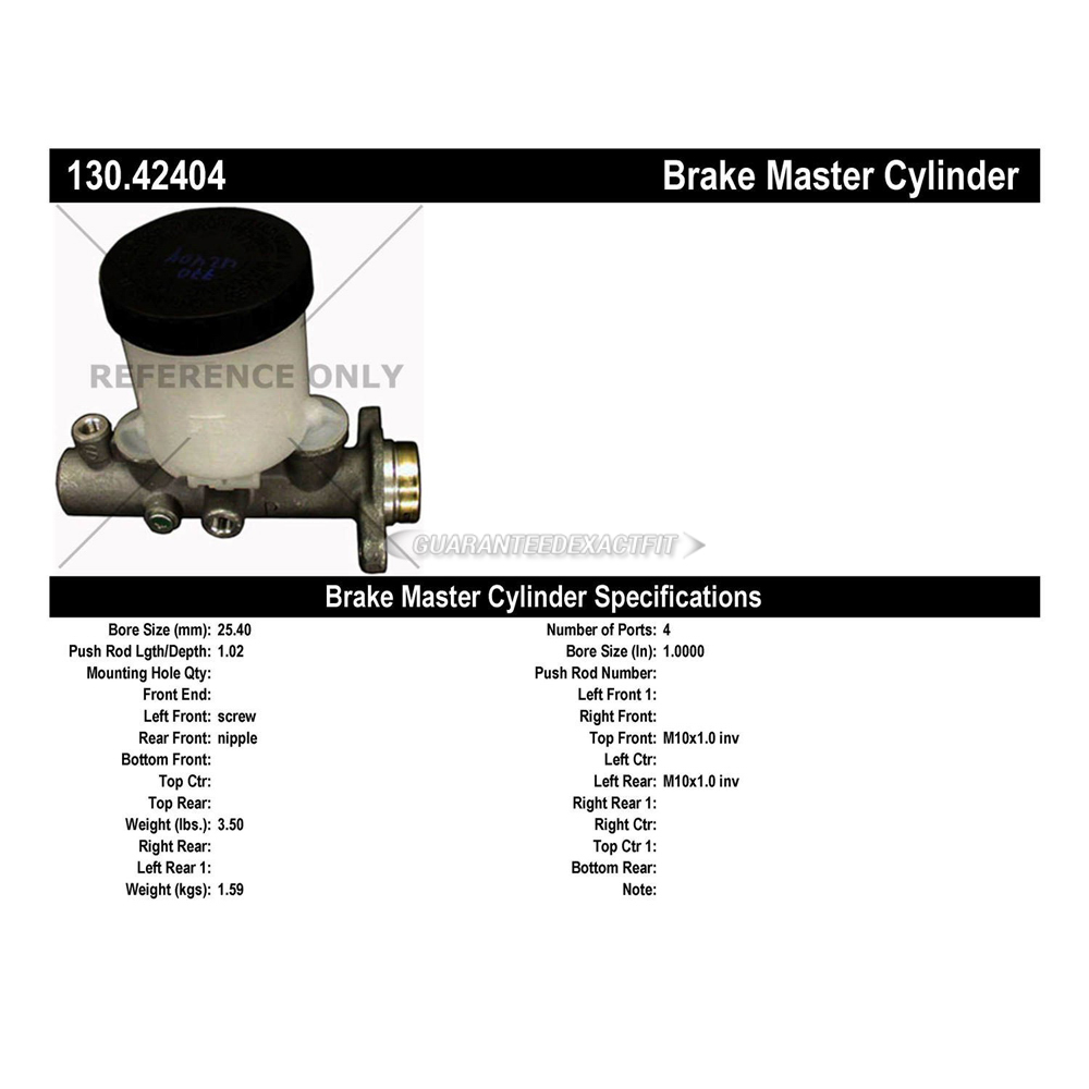 1994 Nissan Maxima Brake Master Cylinder