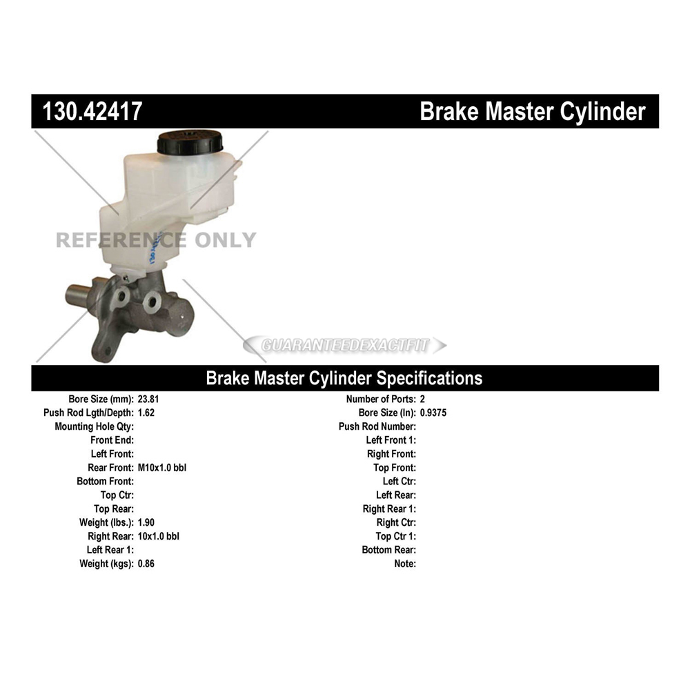 2007 Nissan Altima Brake Master Cylinder