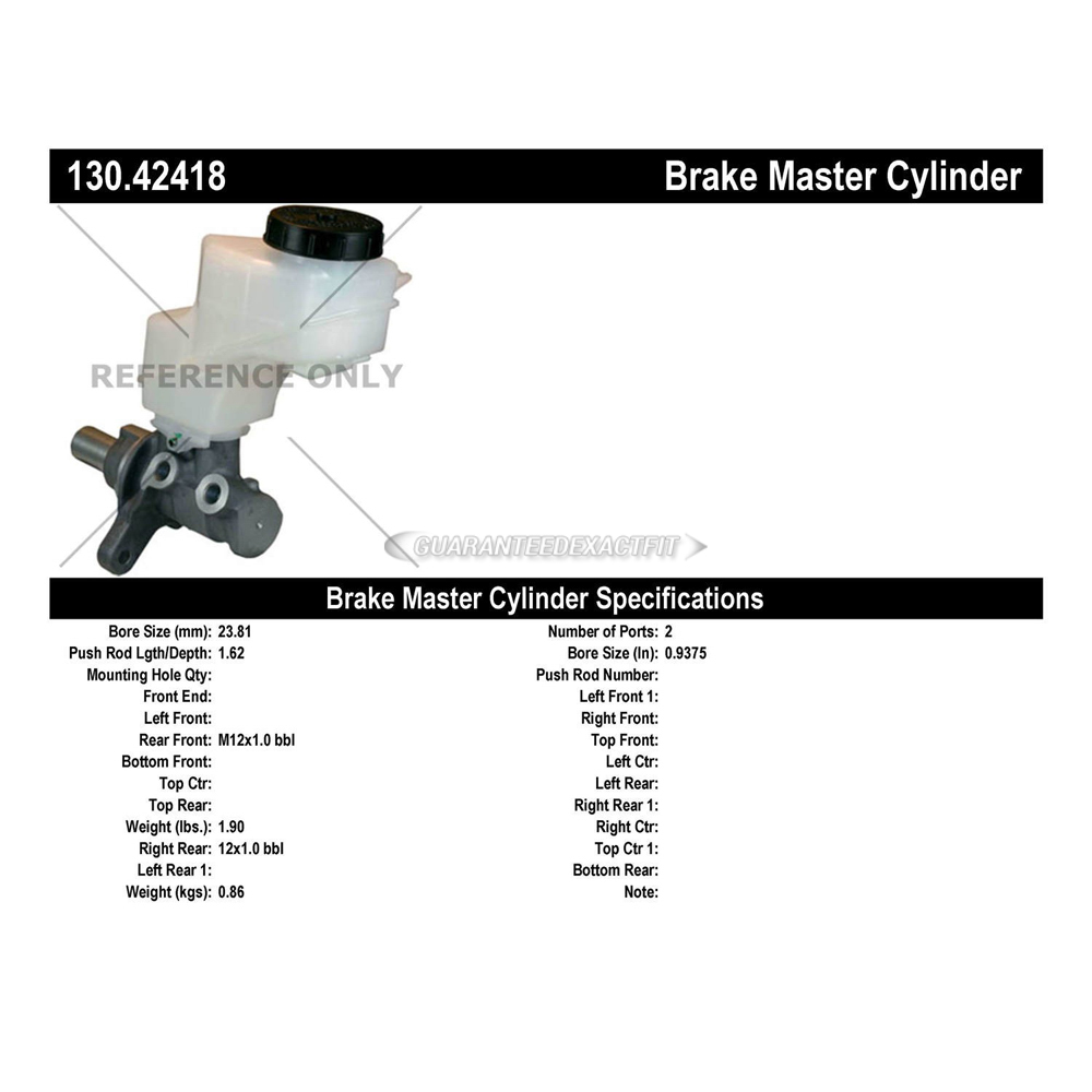 2012 Nissan Maxima Brake Master Cylinder