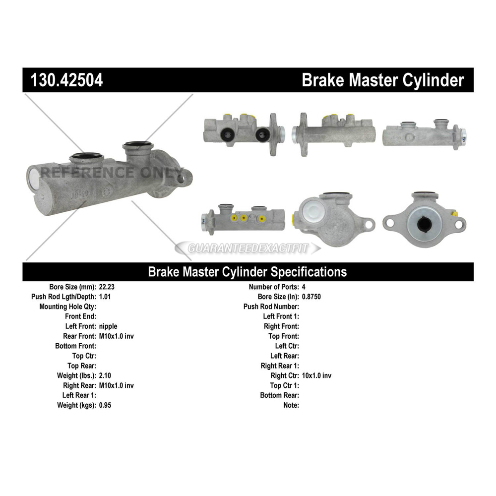 1992 Nissan 240SX Brake Master Cylinder