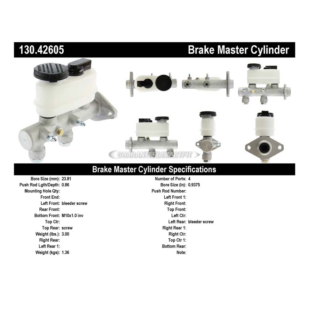 1982 Nissan 280ZX Brake Master Cylinder