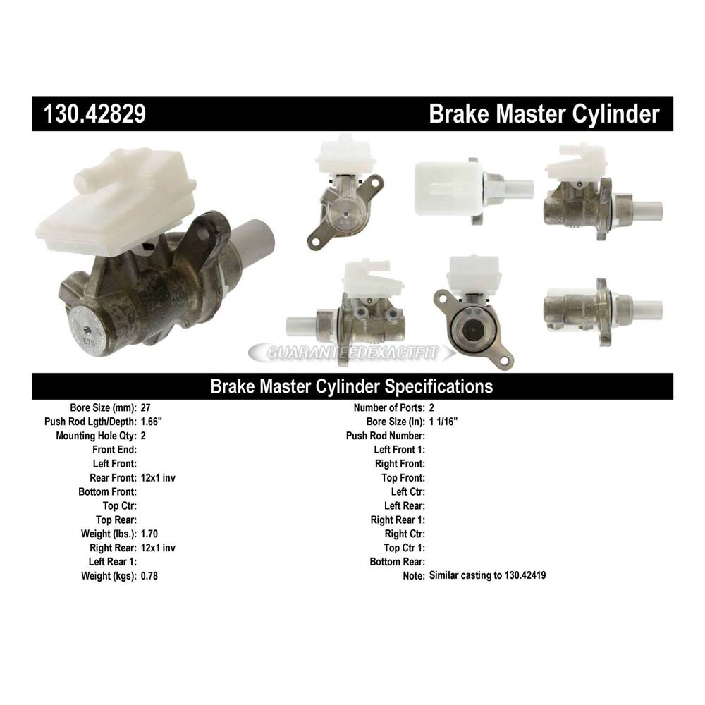 2016 Nissan Murano Brake Master Cylinder