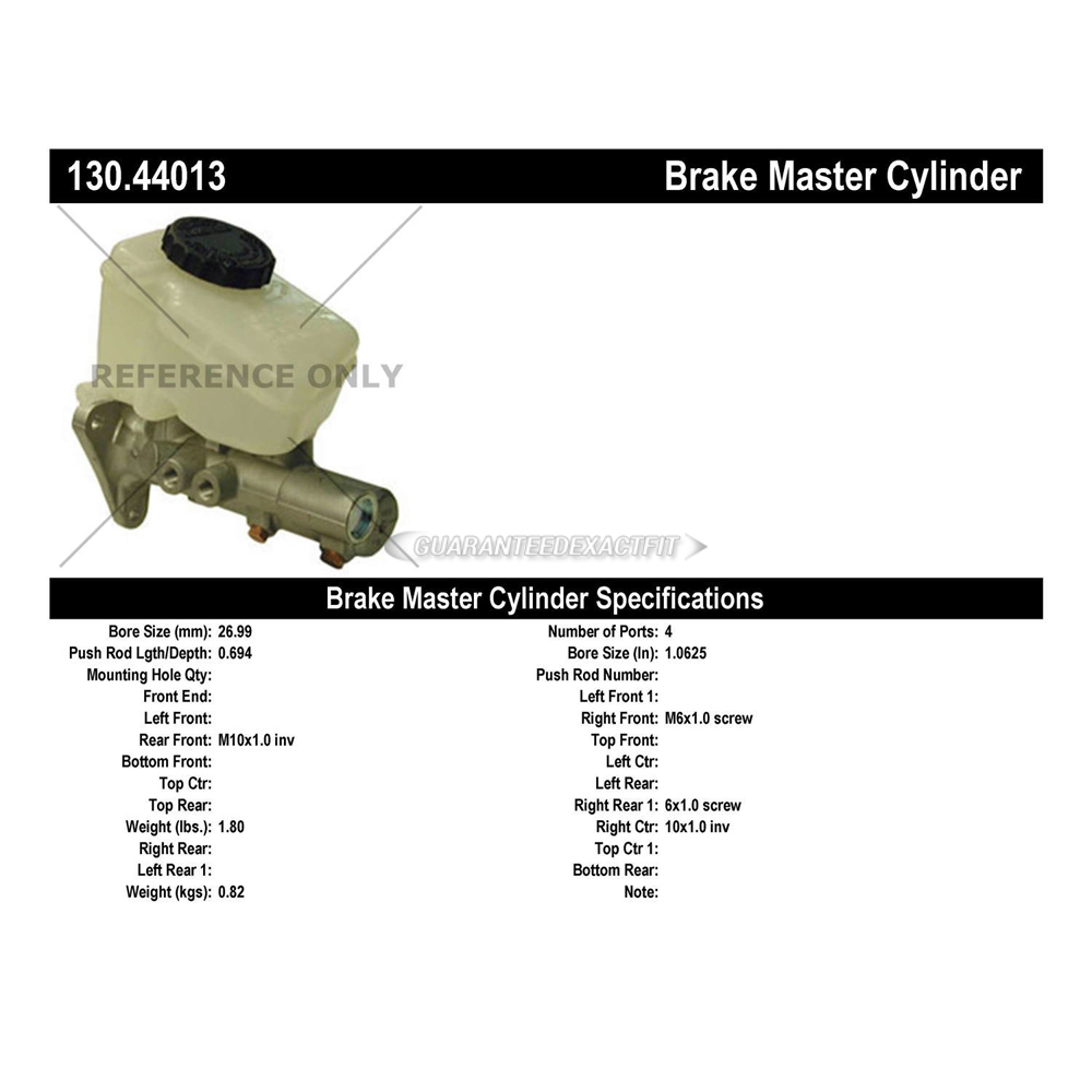 1993 Lexus SC300 Brake Master Cylinder