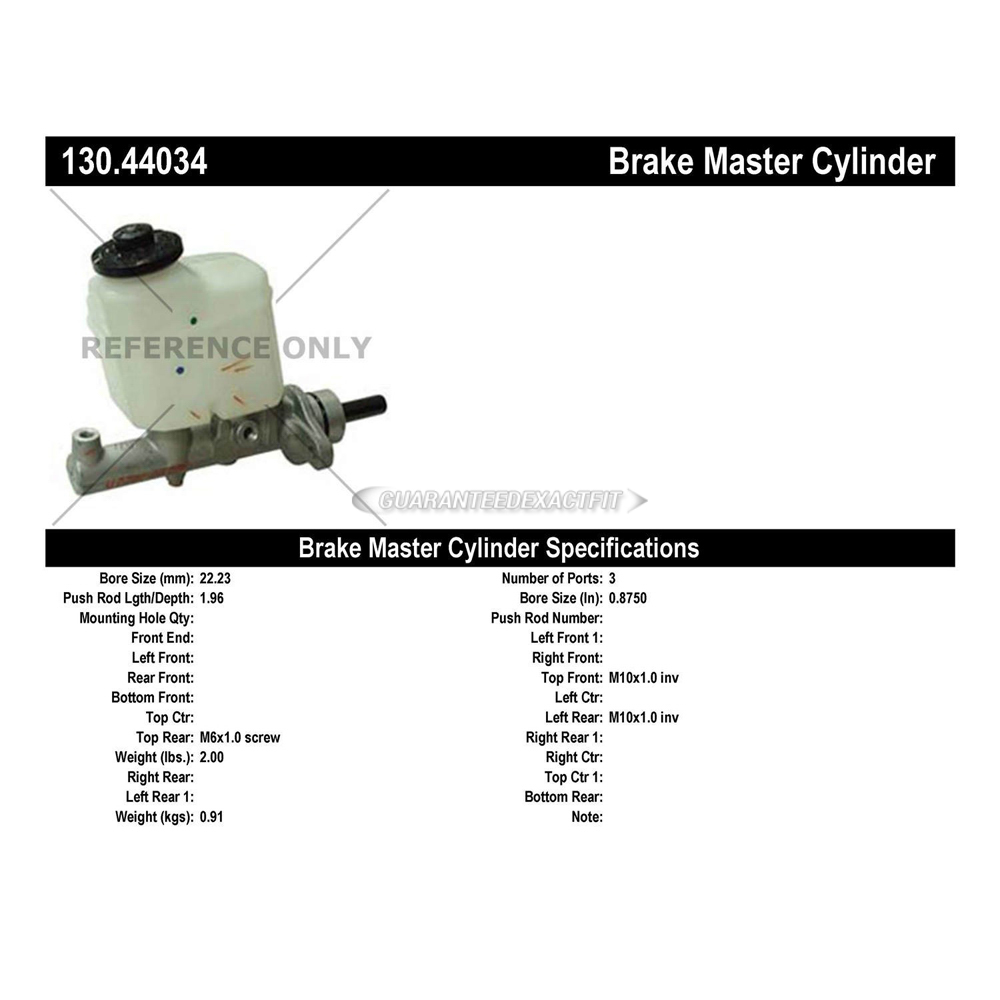 2004 Lexus ES330 Brake Master Cylinder