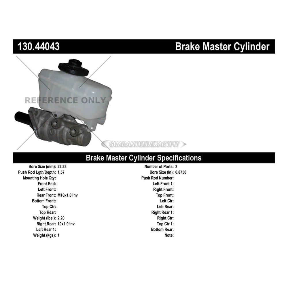 2012 Lexus IS250 Brake Master Cylinder