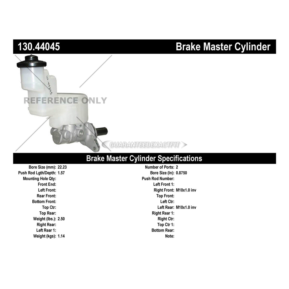 2012 Toyota Avalon Brake Master Cylinder