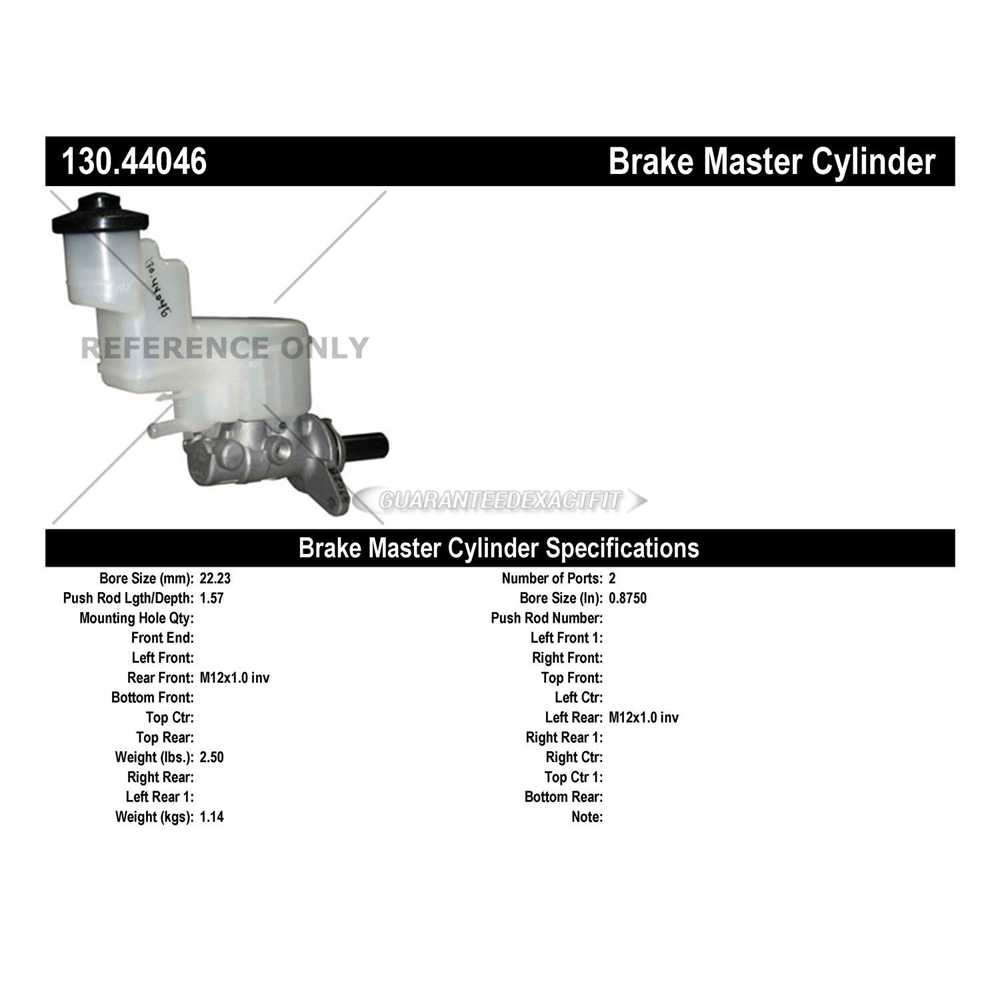 2011 Toyota Camry Brake Master Cylinder