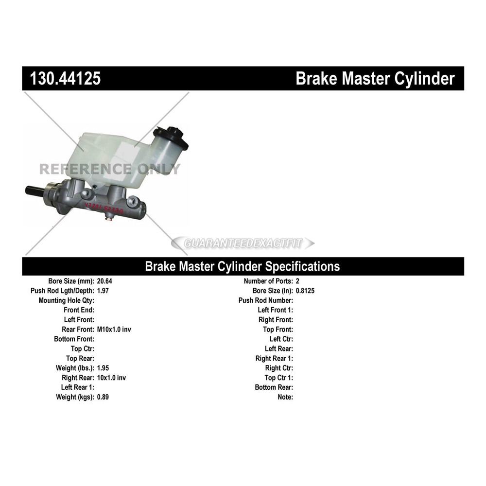 2007 Toyota Yaris Brake Master Cylinder
