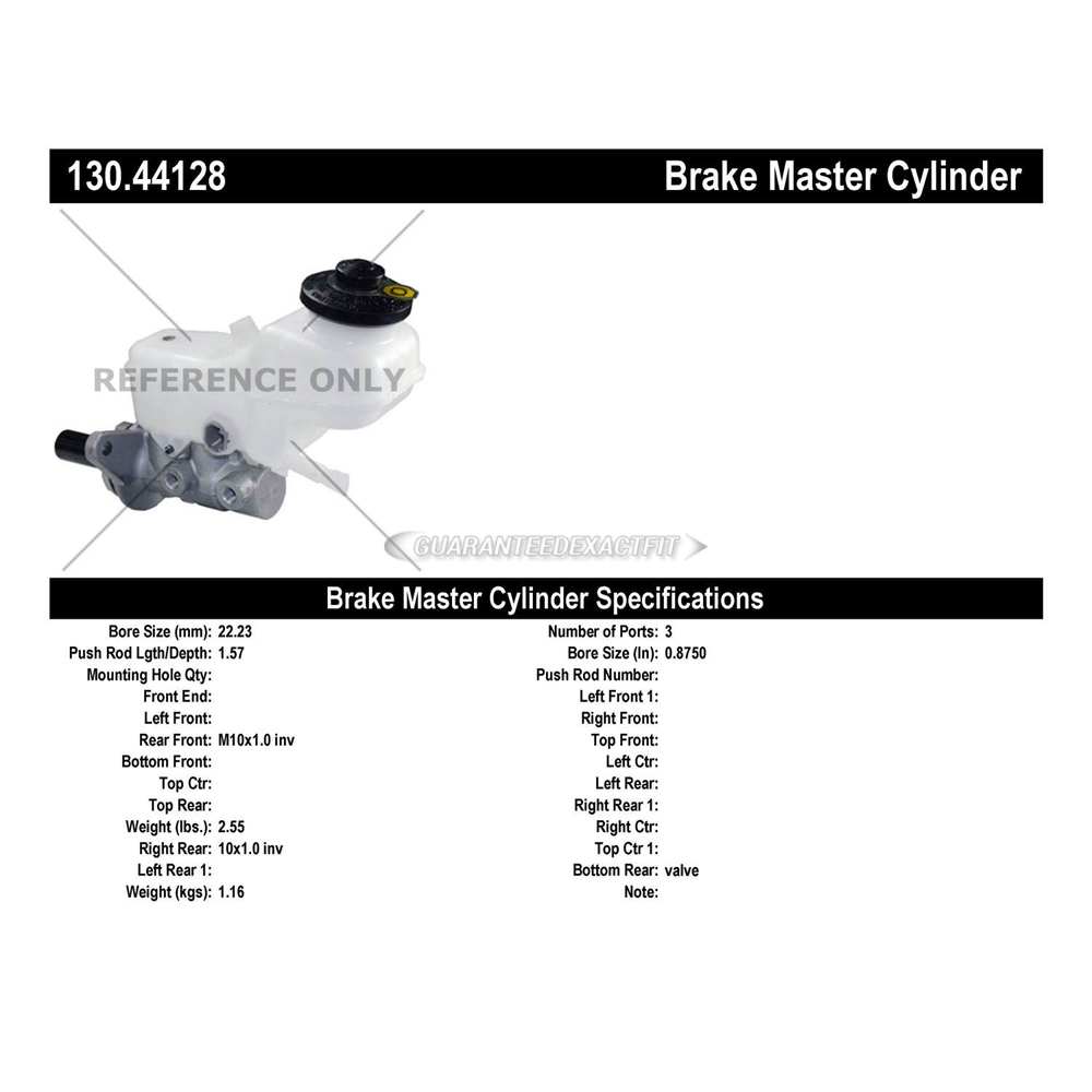 2012 Toyota Matrix Brake Master Cylinder