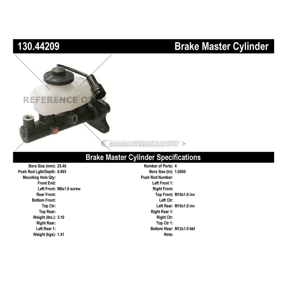 1987 Toyota Supra Brake Master Cylinder