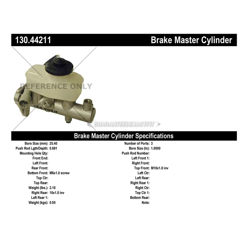 1988 Toyota Celica Brake Master Cylinder
