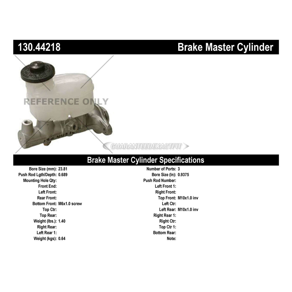 1994 Toyota Celica Brake Master Cylinder