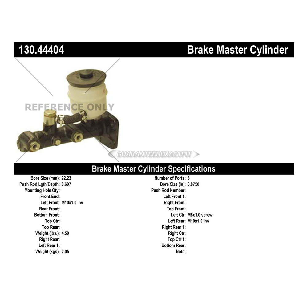 1982 Toyota Cressida Brake Master Cylinder