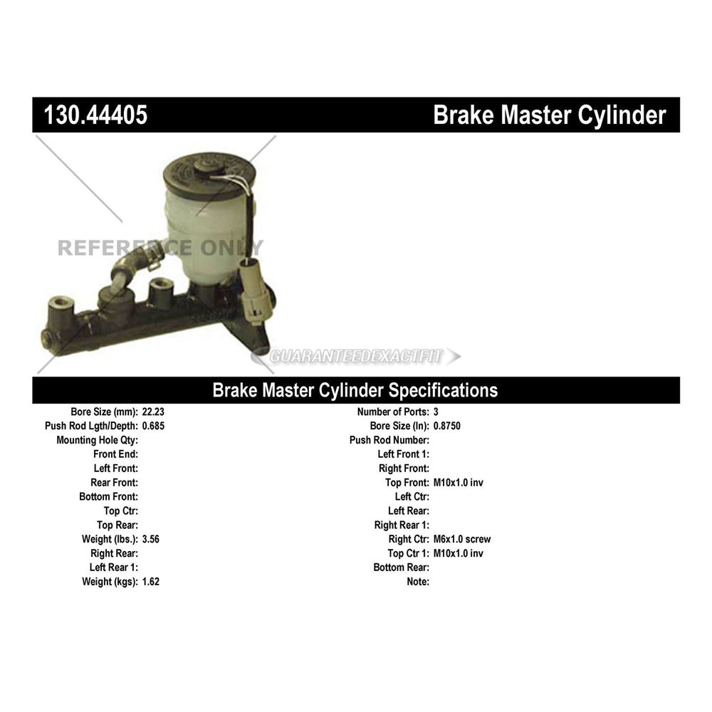 1985 Toyota Cressida Brake Master Cylinder