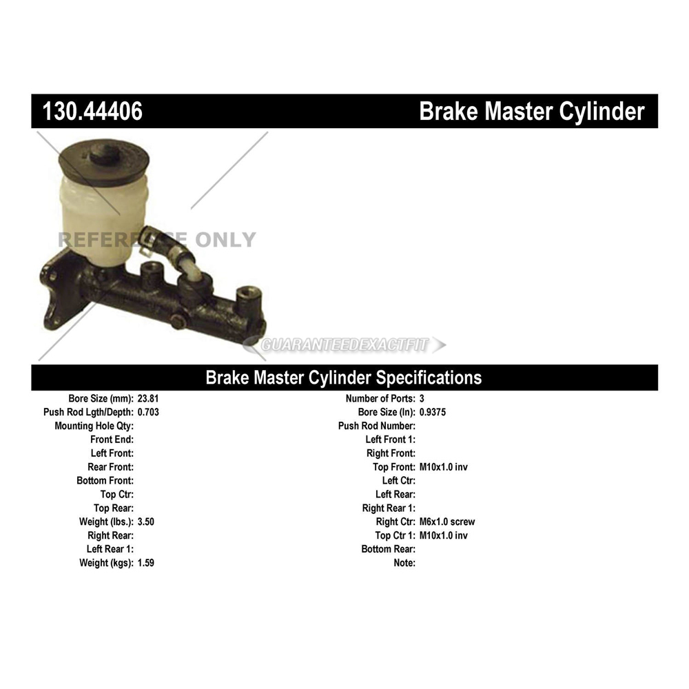 1987 Toyota Cressida Brake Master Cylinder
