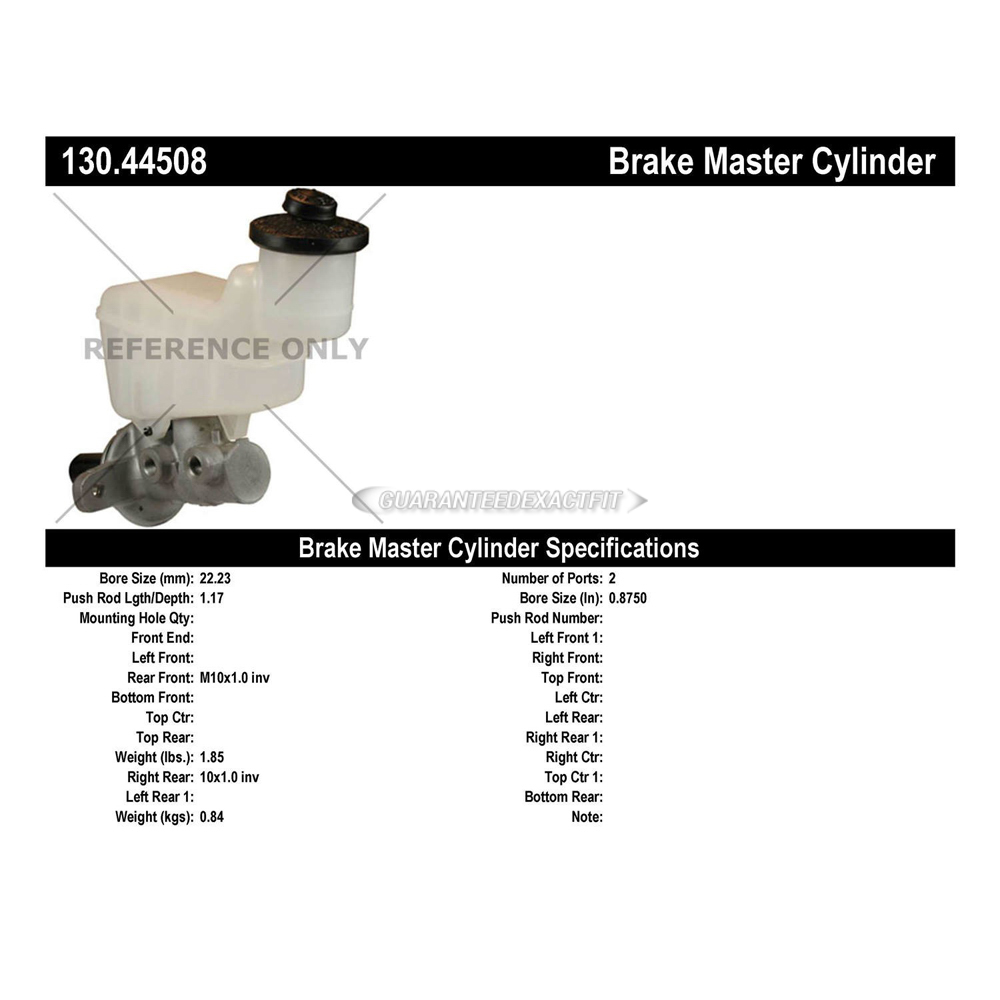 2009 Scion xD Brake Master Cylinder