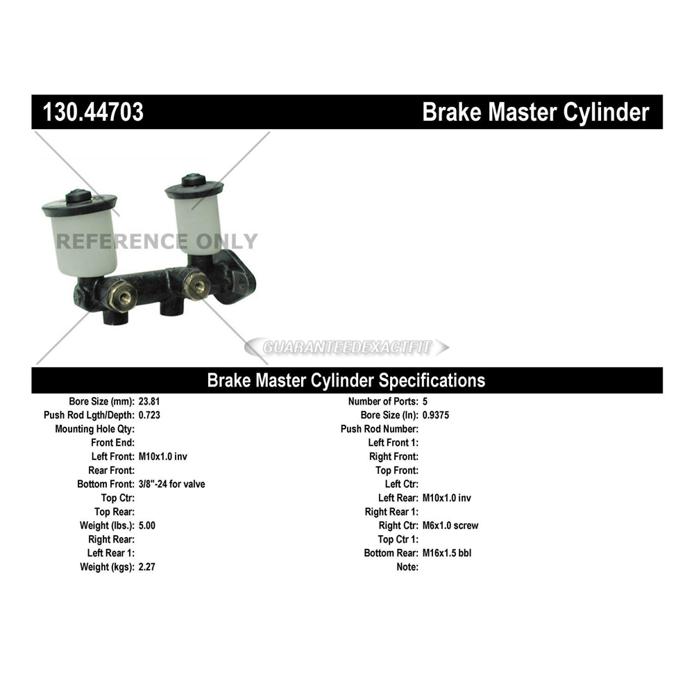 1975 Toyota Pick-up Truck Brake Master Cylinder