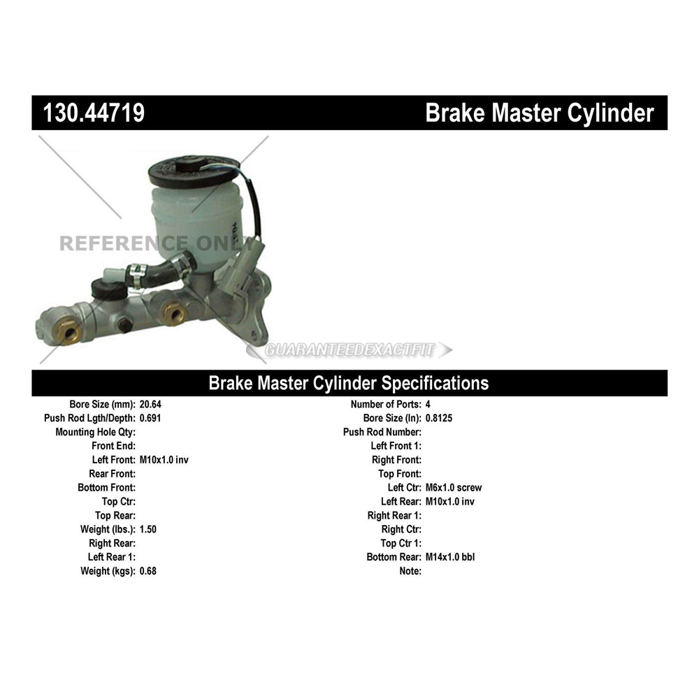 1987 Toyota 4Runner Brake Master Cylinder