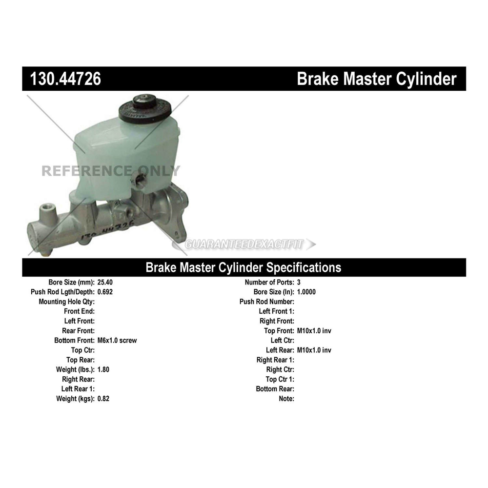 2000 Toyota Tacoma Brake Master Cylinder