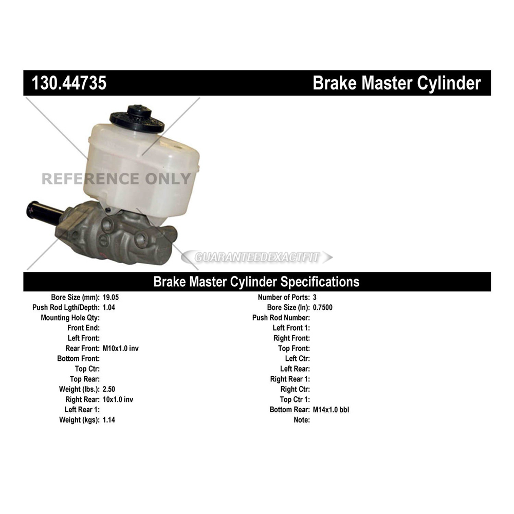 2004 Toyota Tundra Brake Master Cylinder