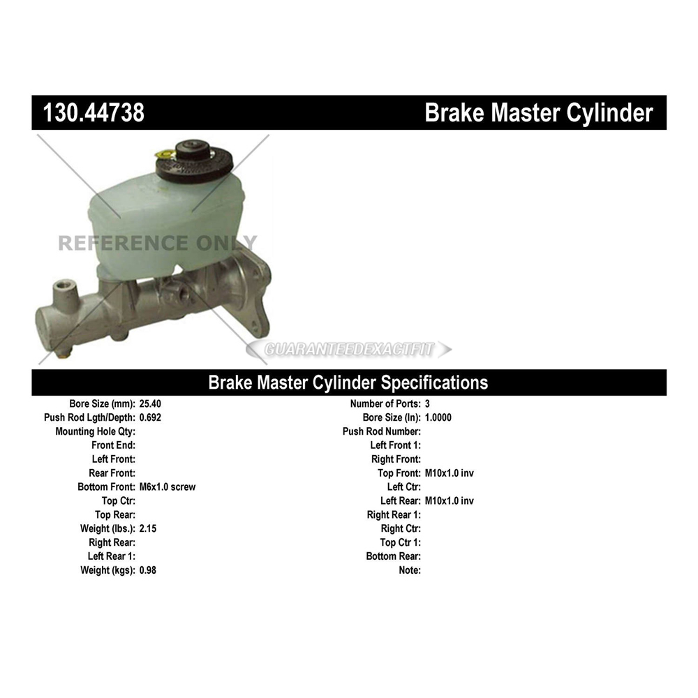 1992 Toyota Supra Brake Master Cylinder
