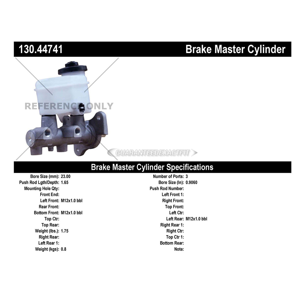 2002 Toyota Sequoia Brake Master Cylinder
