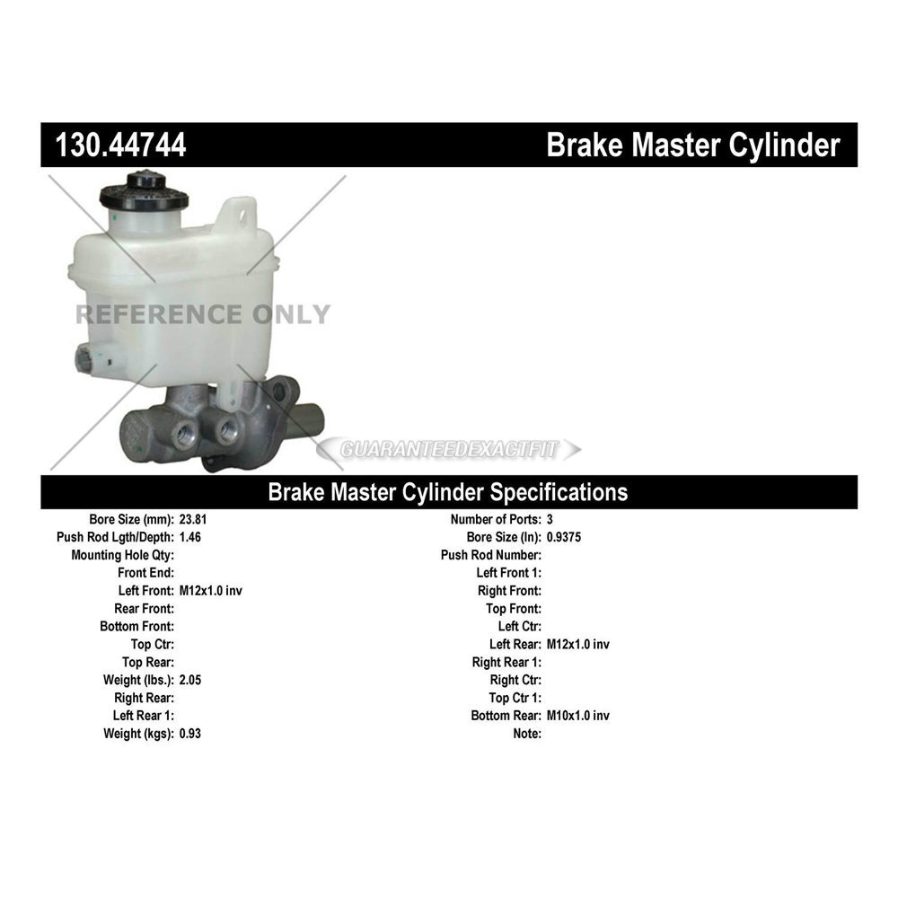2012 Toyota Sequoia Brake Master Cylinder